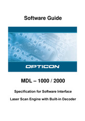 Opticon MDL-2000 Software Manual
