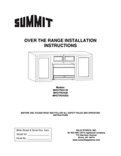 Summit MHOTR241W Installation Instructions Manual