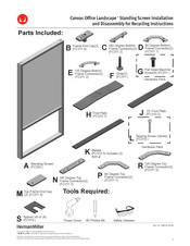 Herman Miller Canvas Office Landscape Standing Screen Installation And Disassembly For Recycling Instructions