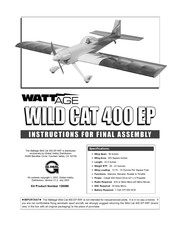 Wattage WILD CAT 400 EP Instructions For Final Assembly