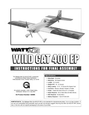 WattAge WILD CAT 400 EP Instructions For Final Assembly