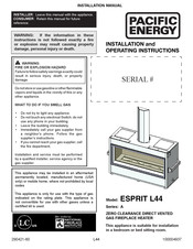 Pacific energy ESPRIT L44 Installation Manual