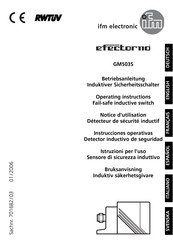 IFM Electronic Efector110 Operating Instructions Manual