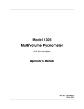 Micromeritics 1305 Operator's Manual
