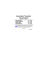 Wood-mizer SolarKiln KS50-50 Safety, Construction & Operator's Manual