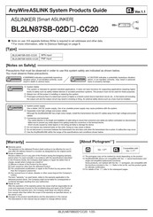 Anywire ASLINKER BL2LN87SB-02DS-CC20 System Product Manual