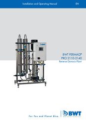 BWT Permaq Pro 2100 Series Installation And Operating Manual