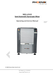 Phoenix MELANGE Operating And Service Manual