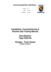STATUS SCIENTIFIC CONTROLS FGD10 Series Installation, Commissioning & Routine Gas Testing Manual