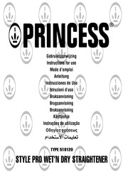 Princess STYLE PRO 519120 Instructions For Use Manual