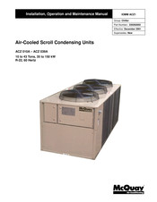 McQuay ACZ 039A Installation, Operation And Maintenance Manual