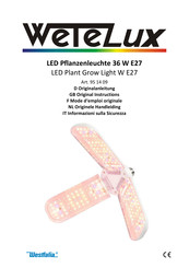 Westfalia Wetelux 951409 Original Instructions Manual