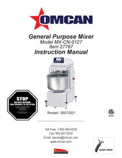 Omcan MX-CN-0127 Instruction Manual