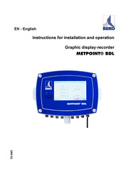 Beko METPOINT BDL portable Instructions For Installation And Operation Manual