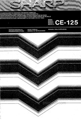Sharp CE-125 Insruction Manual