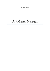 BITMAIN AntMiner S1 Manual
