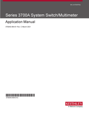 Tektronix Keithley 3700A Series Applications Manual