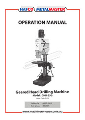 MachineryHouse D175 Operation Manual