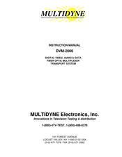 MultiDyne DVM-2000 Instruction Manual