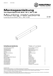 Hautau SVA 18 v Mounting Instructions