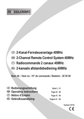 ModelCraft 20 50 66 Operating Instructions Manual