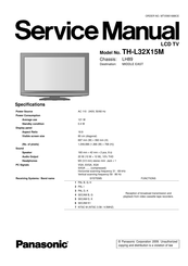 Panasonic Viera TH-L32X15M Service Manual