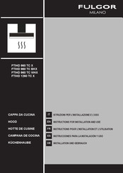 FULGOR FTIHD 960 TC WHX Instructions For Installation And Use Manual