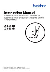 Brother Z-8560B Instruction Manual