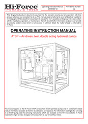Hi-Force ATDP63 Operating Instructions Manual