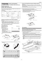 Toshiba RBC-AX33UYP-E Installation Manual