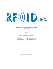RFID 2022E Installation And Operating Manual