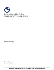 Sealer Sales GWSZ-300 Operating Instructions Manual
