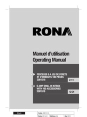 Rona 2001518 Operating Manual