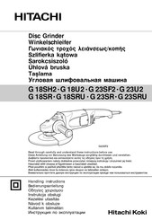 Hitachi G 18SRU Handling Instructions Manual