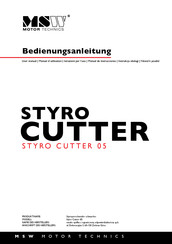 MSW STYRO CUTTER 05 User Manual