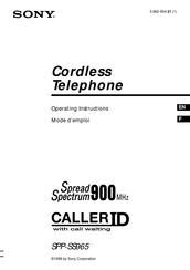 Sony SPP-SS965 - Cordless Telephone Operating Instructions Manual