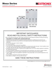 Exitronix MSA-600 Installation Instructions Manual