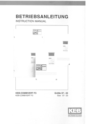 KEB COMBIVERT F3 Instruction Manual