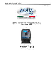 Aqua HC200+ pH (RX) Use And Maintenance Instruction Manual