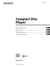 Sony CDP-LSA1 Operating Instructions Manual