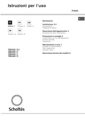 SCHOLTES TEM 645.1 C Operating Instructions Manual