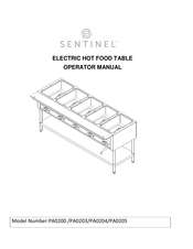 Sentinel PA0203 Operator's Manual