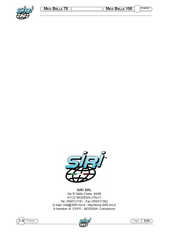 SIRI Maxi Bella 75 Operating And Maintenance Manual
