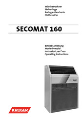 Kruger SECOMAT 160 E Operating Instructions Manual