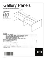 HNI Gallery Panels Installation Instructions Manual