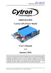 Cytron Technologies SHIELD-LIPO User Manual
