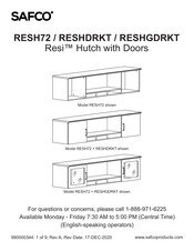 Safco Resi RESHGDRKT Manual