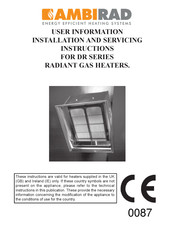 Ambirad DR 60 User Information, Installation And Servicing Instructions