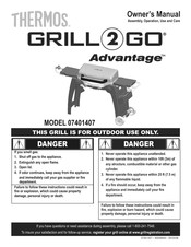 Thermos GRILL2GO Advantage 07401407 Owner's Manual