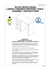 Seconique Furniture 100-107-014 Assembly Instructions Manual